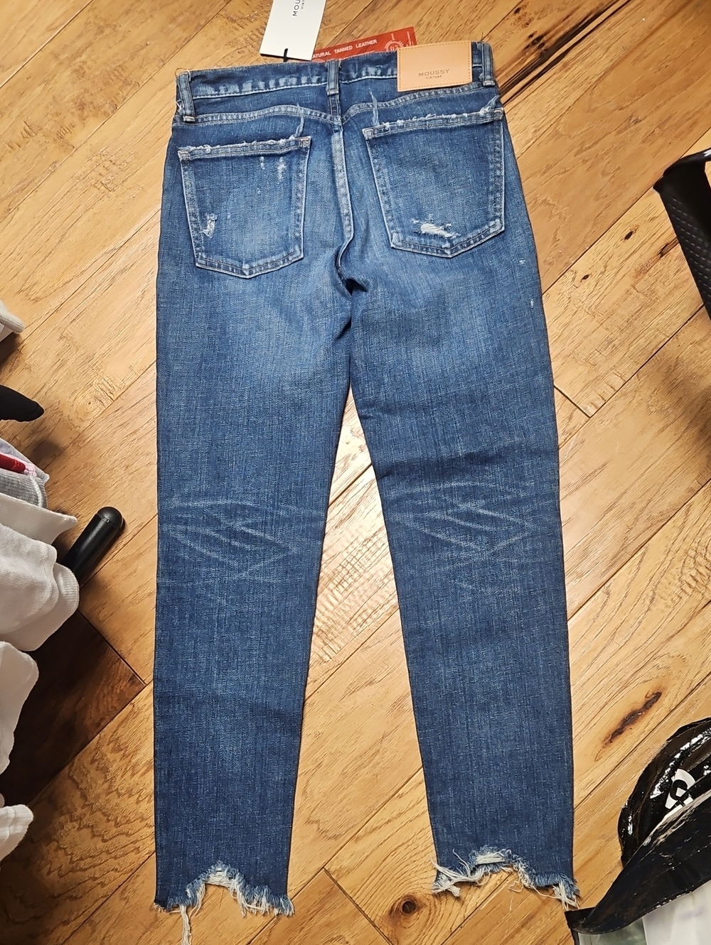 Women's BNWT Moussy Distressed Blue Women’s Jeans - Size 25 - Picture 2 of 6